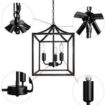 3 Lights Chandelier Rustic Pendant Light