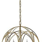 3/4 lights Chandelier Pendant Light in Gold Sphere
