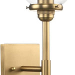 Glass globe wall sconce industrial wall light fixture