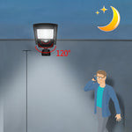 Outdoor solar induction wall light, wireless sensor LED swing arm wall sconce