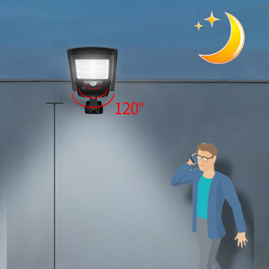 Outdoor solar induction wall light, wireless sensor LED swing arm wall sconce