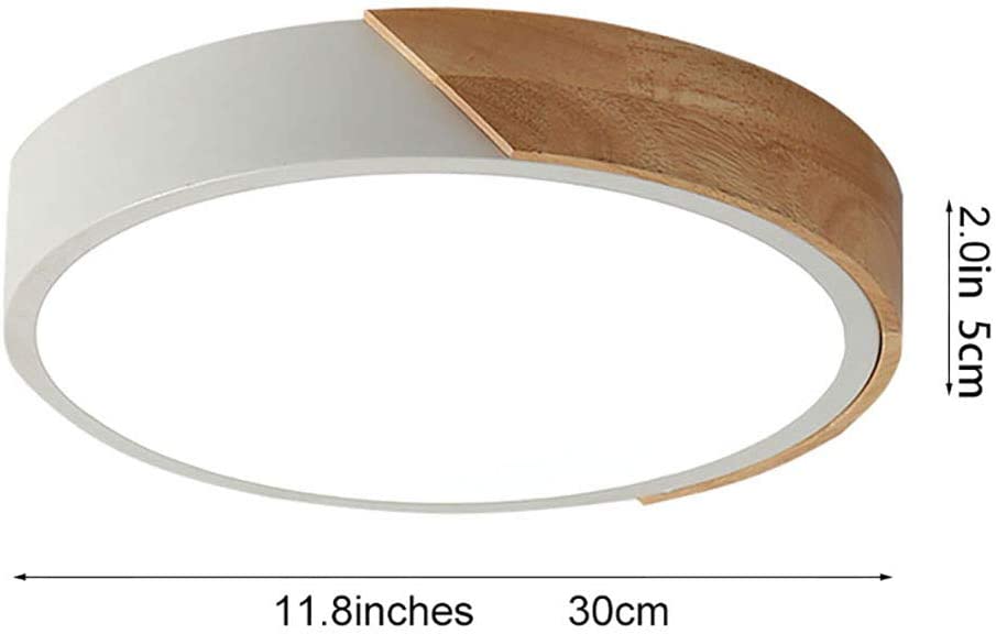 Modern LED Ceiling Light Wood style circle flush mount ceiling lamp