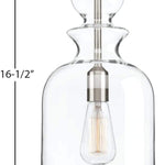 Glass pendant light nickel kitchen pendant lighting