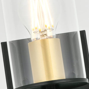 Matte black vanity wall light fixture industrial glass wall lamp