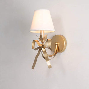 Farmhouse classic wall sconce lighting industrial wall lamp with white textile lamp shade