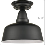 Farmhouse ceiling light fixture black semi flush mount lamp