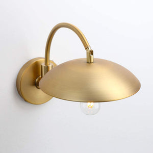 Gold arm wall light fixture retron wall lighting sconce