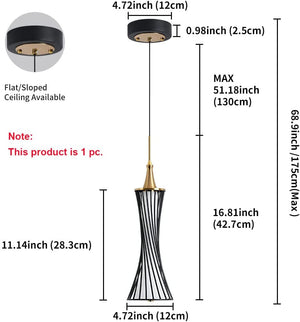 Black kitchen pendant lamp hanging cage pendant light