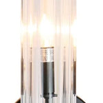 Modern 1 light wall fixture with glass shade black wall sconce for hallway
