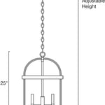 4 light lantern pendant light adjustable chandelier with wood style and black finish