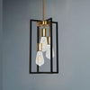 3 light  black and gold pendant light modern lantern chandelier