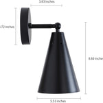 Black wall sconces set of two farmhouse swing arm wall light fixture