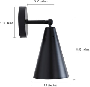 Black wall sconces set of two farmhouse swing arm wall light fixture