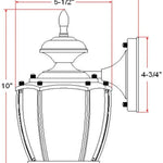 Industrial Outdoor solid brass wall sconce