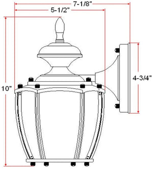 Industrial Outdoor solid brass wall sconce