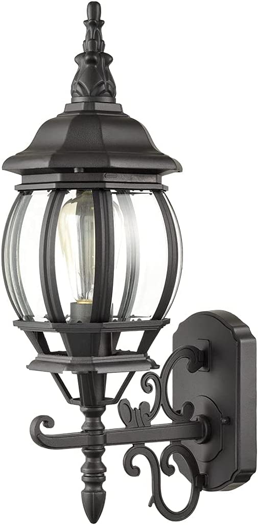 2 pack outdoor wall lantern matte black wall sconce