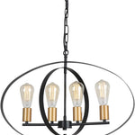 4 light chandelier industrial farmhouse pendant lighting for kitchen