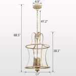 4 light farmhouse chandelier industrial distressed off-white dining pendant light fixture