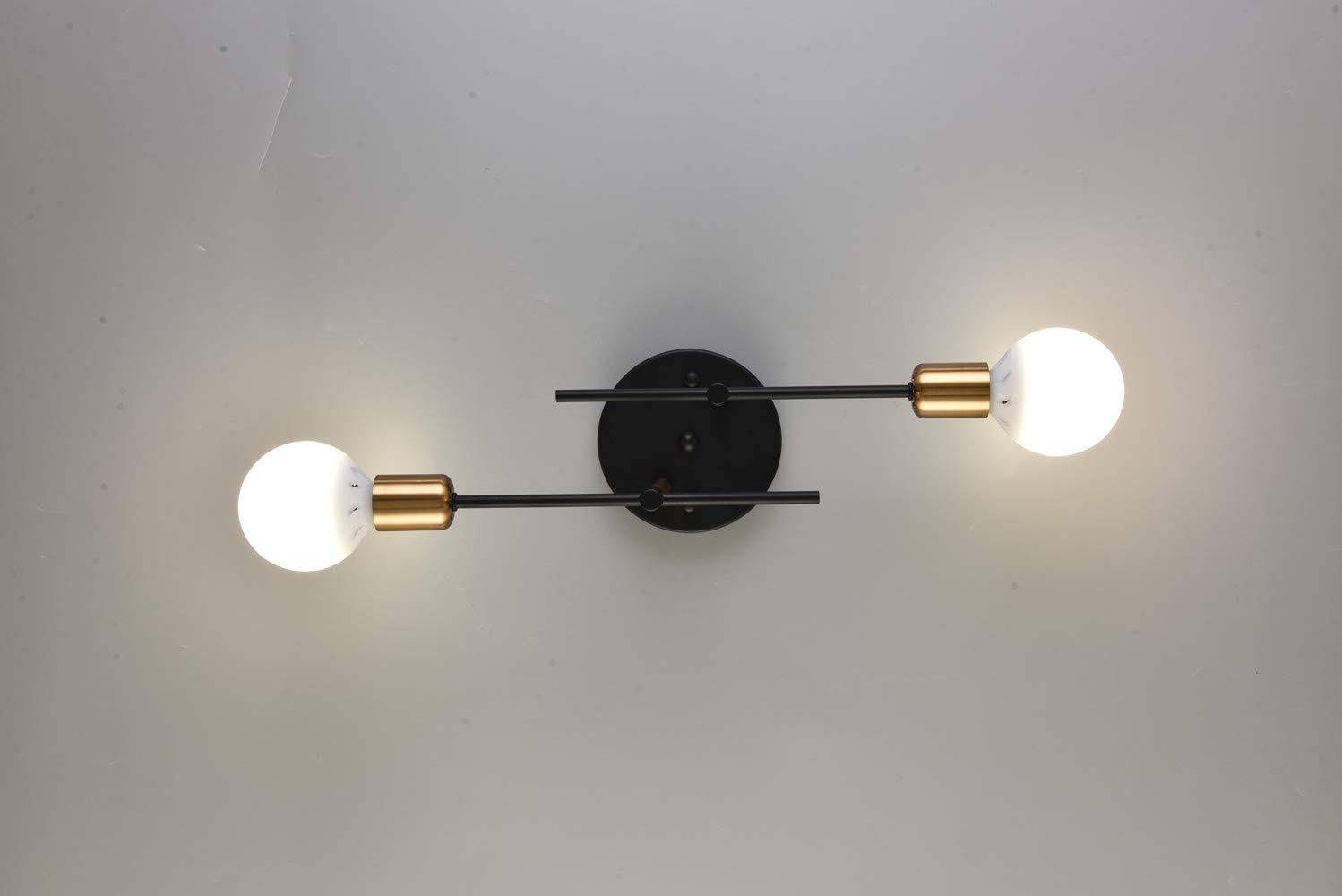 2 light modern wall sconce black industrial wall lighting fixture