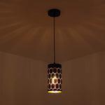 Black cylindrical pendant light mini industrial hanging lighting fixture