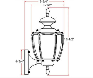 Outdoor solid brass wall sconce