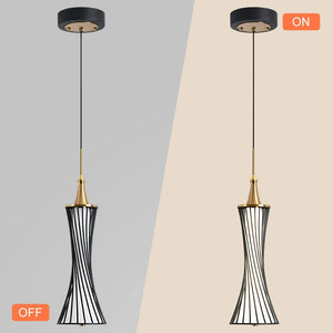 Black kitchen pendant lamp hanging cage pendant light
