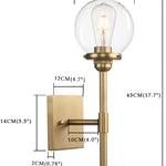 Glass globe wall sconce industrial wall light fixture