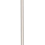 Modern adjustable frosted glass pendant light with nickel brushed finish