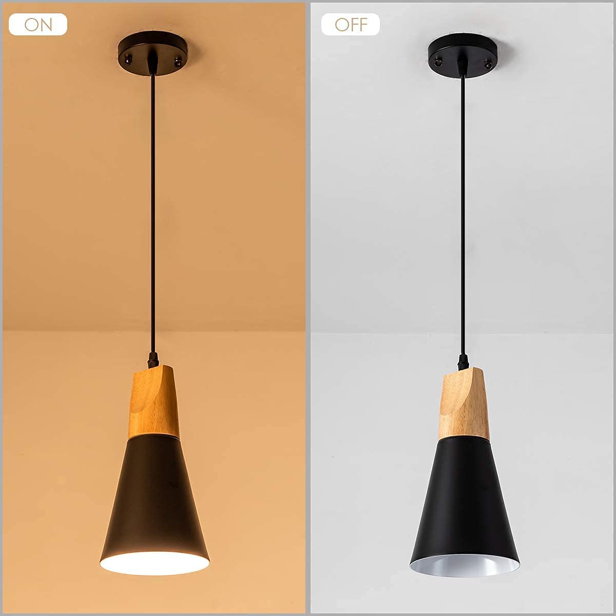 Wooden pendent lights in kitchen island black mini hanging light fixture