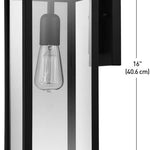 Single black wall sconce with glass shade