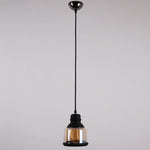 Mason Jar glass black painted pendant lamp light