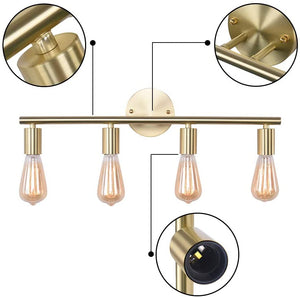4 light wall light fixture gold vanity marrow wall sconce
