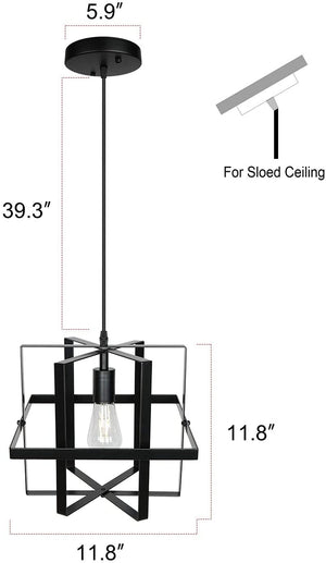 Black modern chandelier farmhouse hanging light fixture for kitchen