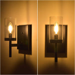 Vintage black wall sconce farmhouse wall sconces glass lighting fixture