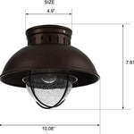 Farmhoue flush mount ceiling light fixture cage ceiling lampo with glass shade