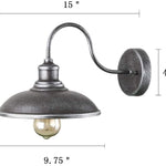 Retro industrial wall light with metal shade indoor antique retro wall sconce