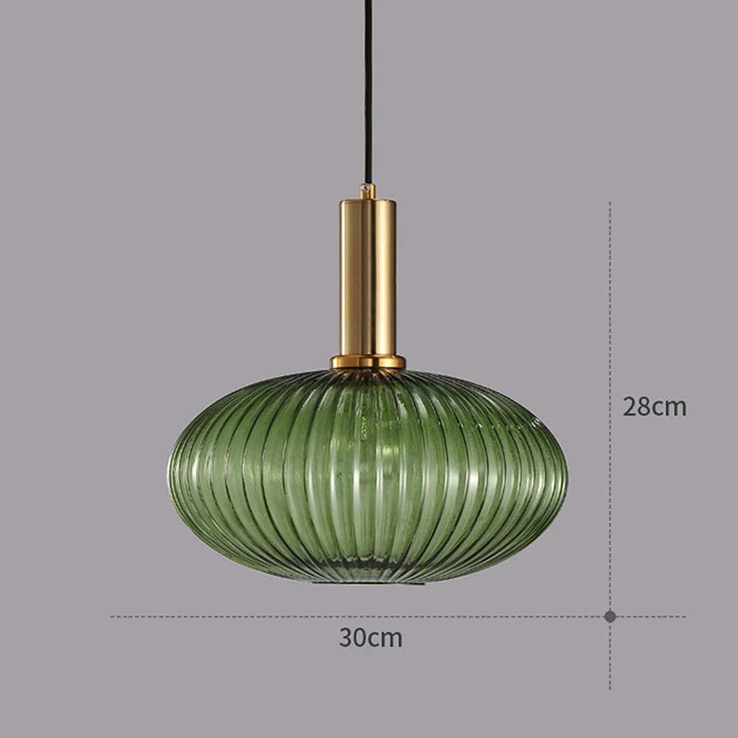 Modern green glass pendant light LED mini hanging lamp