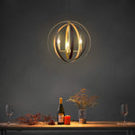 Globe industrial lighting vintage spherical farmhouse chandelier
