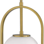 Globe glass brass pendant light fixture gold hanging light