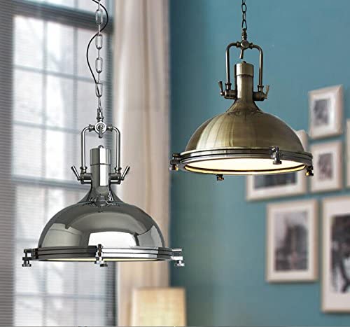 Vintage industrial barn warehouse frosted diffuser pendant light, dome pendant lamp with chrome color