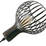 Black wire cage plug in pendant light with On/Off Switch