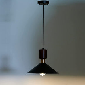 Vintage wood pendant lighting fixture black hanging lamp for kitchen