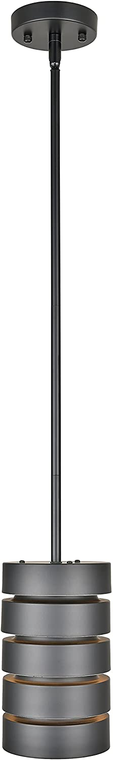 Modern pendant light cylinder mini hanging light with stem