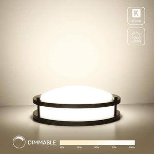 LED Flush Mount Ceiling Light 10 inch round bronze dimmable ceiling lamp