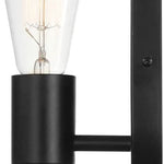 Simplicity black industrial wall sconce