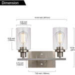 4 light modern vanity wall light fixture with clear glass shade