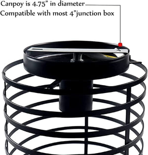 Small cage ceiling light fixture rust black industrial ceiling lamp