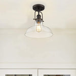 Farmhouse semi flush mount ceiling light glass close to Ceilng lighting fixture