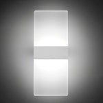 2 light acrylic LED wall light fixture