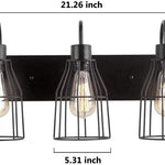 3 light industrial cage wall light fixture